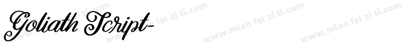 Goliath Script字体转换